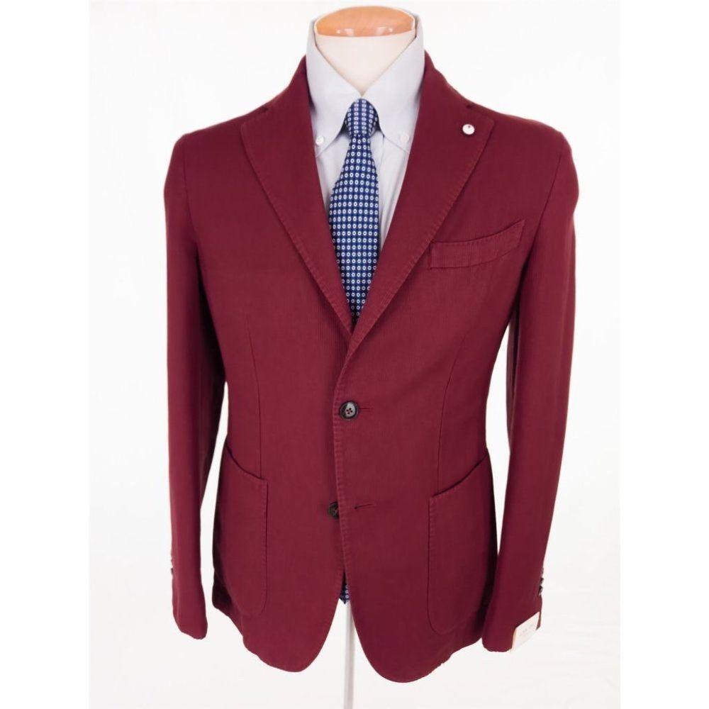 Luigi Bianchi Mantova Burgundy Sport Coat Blazer